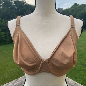 Harper Wilde bra base unlined thin seamless smooth j-hook beige tan 38D